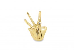 Pre-owned 9ct Yellow Gold & Cubic Zirconia Hand Ring 
