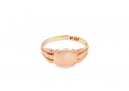Pre-owned 9ct Vintage Rose Gold Signet Ring