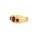 Pre-owned 9ct Yellow Gold Garnet & Cubic Zirconia Ring
