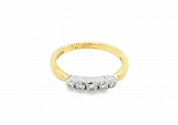 Pre-owned 9ct Yellow Gold Diamond Eternity Ring