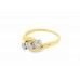 Pre-owned 18ct Yellow Gold Diamond Trilogy Ring