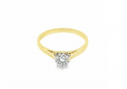 Pre-owned 18ct Yellow Gold Diamond Solitaire Ring