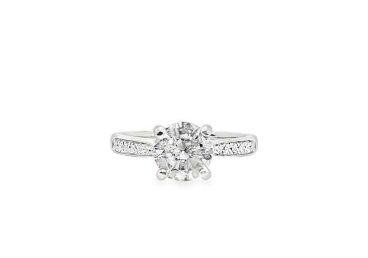 Pre-owned Platinum Diamond Solitaire Ring