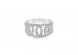 Pre-owned 9ct White Gold Diamond Dress Ring 