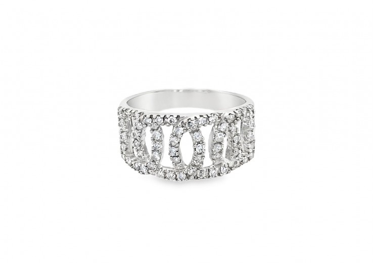 Pre-owned 9ct White Gold Diamond Dress Ring 