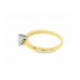 Pre-owned 18ct Yellow Gold Princess Cut Diamond Solitaire