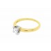 Pre-owned 18ct Yellow Gold Princess Cut Diamond Solitaire