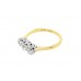 Pre-owned 18ct Yellow Gold Diamond Trilogy Ring