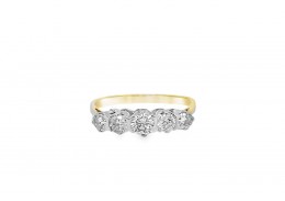 Pre-owned Vintage 18ct Yellow Gold 5 Stone Diamond Ring Pre-owned Vintage 18ct Yellow Gold 5 Stone Diamond Ring