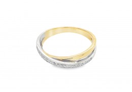 14ct White & Yellow Gold Diamond Ring