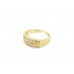 Pre-owned 9ct Yellow Gold Triple Row Diamond Ring 