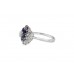 Pre-owned 18ct White Gold Sapphire & Diamond Cluster Ring