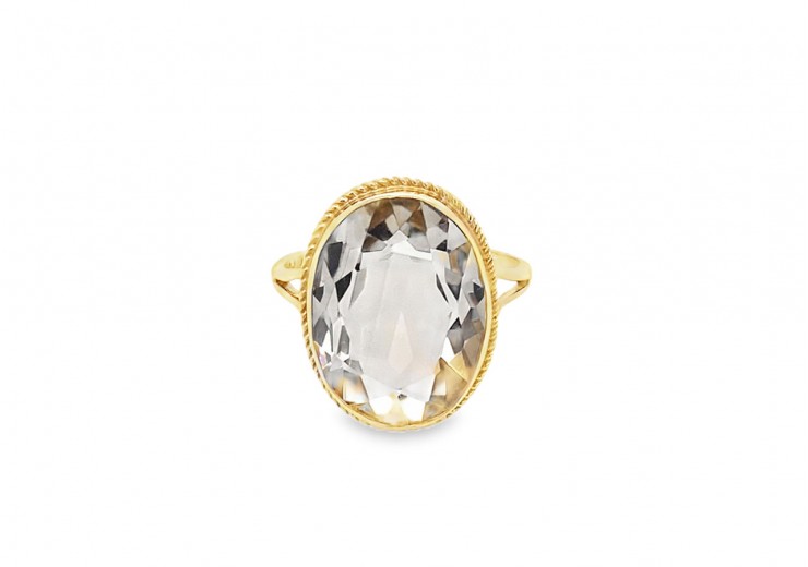 Pre-owned 9ct Yellow Gold Smoky Quartz Ring 