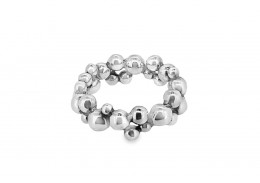 Silver Georg Jensen Moonlight Grapes Band Ring Silver Georg Jensen Moonlight Grapes Band Ring