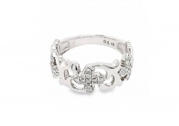 9ct White Gold Diamond Ring