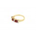 Pre-owned 9ct Yellow Gold Garnet & Diamond Ring