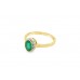9ct Gold Emerald & Diamond Ring