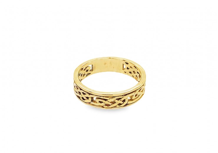 Pre-owned 9ct Yellow Gold Celtic Ring