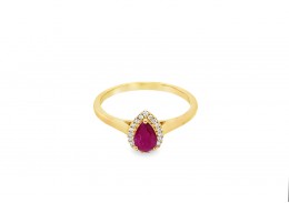 9ct Gold Ruby & Diamond Ring 9ct Gold Ruby & Diamond Ring