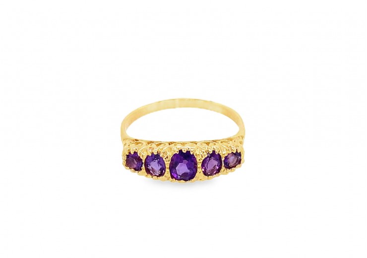 9ct Gold Amethyst Ring