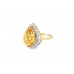 9ct Gold Citrine & Cubic Zirconia Ring
