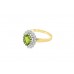 9ct Gold Peridot & Cubic Zirconia Ring