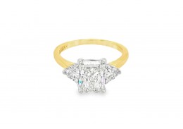 18ct Gold Lab Diamond Trilogy Ring