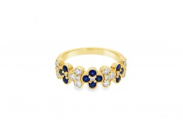18ct Gold Sapphire & Diamond Ring
