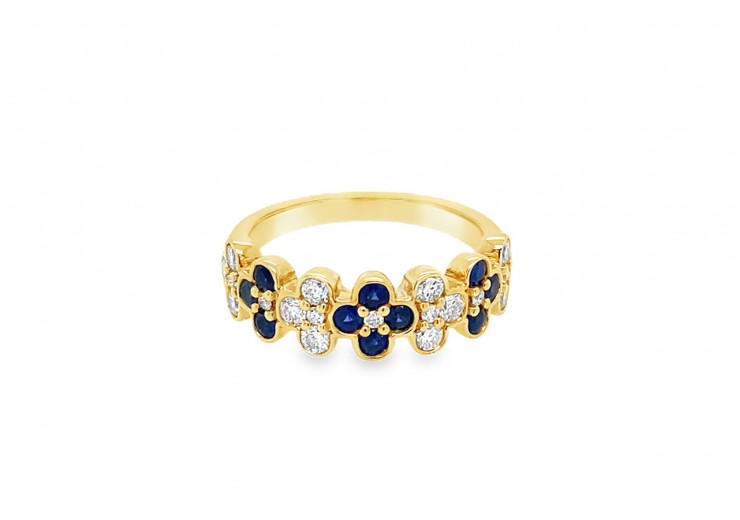 18ct Gold Sapphire & Diamond Ring