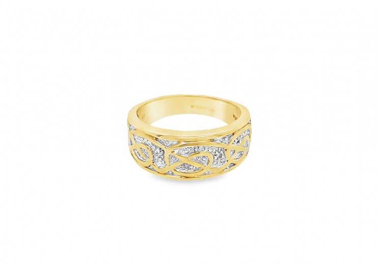 Pre-owned 9ct Yellow Gold Diamond Ring