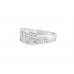Pre-owned Platinum Double Row Diamond Ring