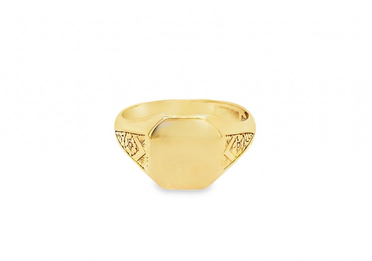 Pre-owned Vintage 9ct Gold Signet Ring