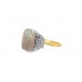 Pre-owned Vintage 18ct Yellow Gold Opal & Diamond Ring