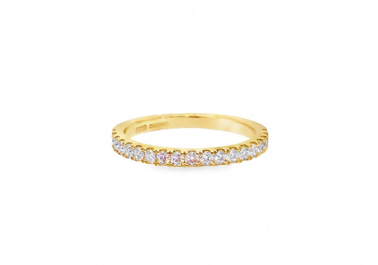 18ct Yellow Gold Diamond Band Ring
