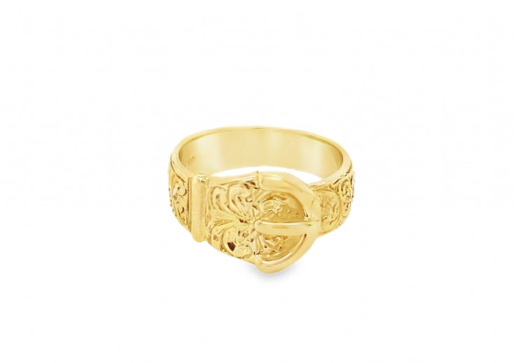 Pre-owned 9ct Yellow Gold Buckle Ring