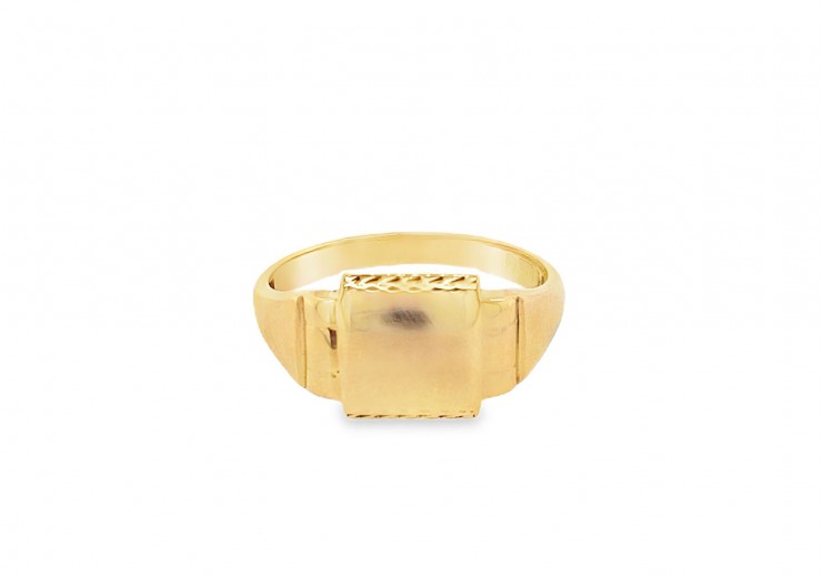 Pre-owned Vintage 9ct Gold Signet Ring