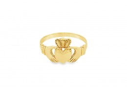 Pre-owned 9ct Yellow Gold Claddagh Ring