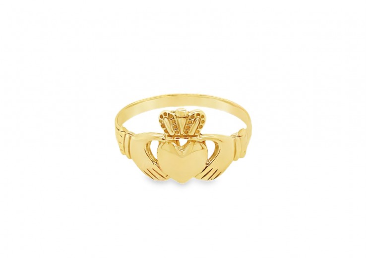 Pre-owned 9ct Yellow Gold Claddagh Ring