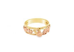 Pre-owned 9ct Yellow Gold & Rose Gold Clogau Tree of Life Ring