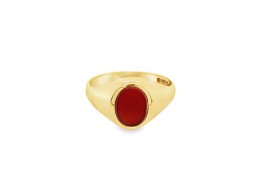 Pre-owned 9ct Yellow Gold Cornelian Signet Ring