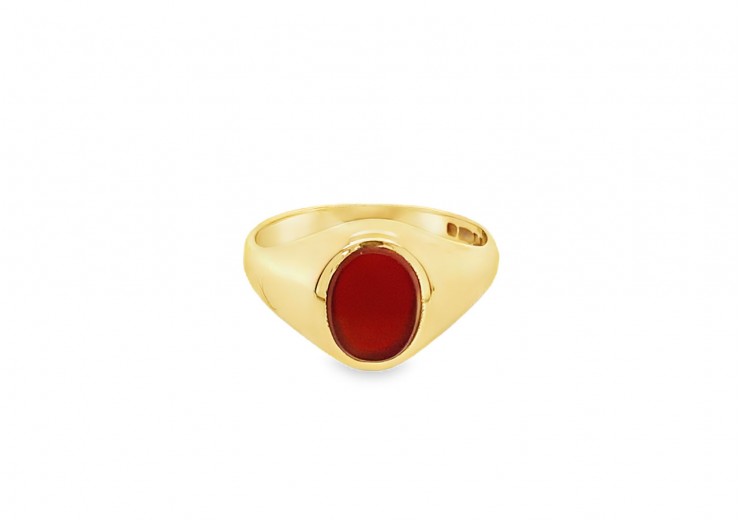 Pre-owned 9ct Yellow Gold Cornelian Signet Ring