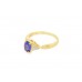 Pre-owned 14ct Yellow Gold Tanzanite & Diamond Ring
