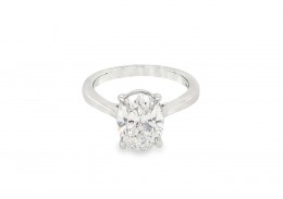 Platinum Oval Lab Diamond Ring