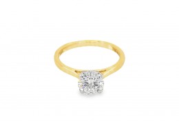 18ct Gold Lab Diamond Solitaire Ring