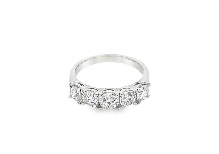 Platinum Lab Diamond Eternity Ring