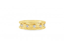 Pre-Owned 18ct Yellow Gold Diamond Band Ring