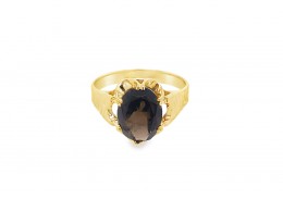 Pre-owned 9ct Yellow Gold Smoky Quartz Ring 