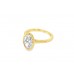 18ct Gold Oval Lab Diamond Ring