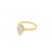 18ct Gold Pear Cut Lab Diamond Ring