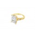 18ct Gold Cushion Cut Lab Diamond Ring